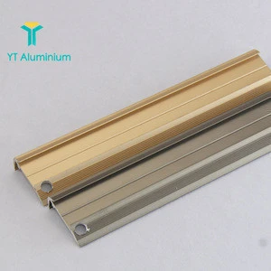 Stair Edge Protection Rubber Strip Inserted Aluminum Stair Edging For Stair Parts