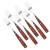 Import steak Fork 4-Tine with Pakka wood with 3pcs S/S rivets Handle Stainless Steel 4" from China