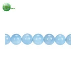 Stonetotal OEM service natural gemstone beads aqumaline sky blue bracelet bead natural stone