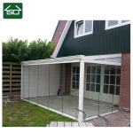 Sturdy aluminium frame hollow polycarbonate balcony Patio Cover