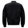 Stylish Winter Zipper Active Clothing Casual Light Weight Custom Nylon Bomber Flight Black Varesty Jacket