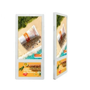 Super Slim Wall Mount 18.5inch 10.1&quot; Dual screens Elevator Digital LCD Advertising Screen Display