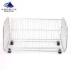 Supermarket Foldable Galvanized Pallet Stackable Wire Mesh Storage Cage