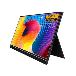 Support HDR 16 inch USB C powered 1080P IPS Screen portable computer monitor