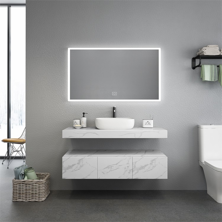 Surface Water Resistant Modern Wall Mount Bathroom Vanity