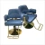Import synthetic leather blue old school barber footrest old fashioned salon chairs for sale from China