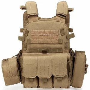 Tactical Plate Carrier Vest Military Tactical Vest Molle with 3 Magazine Medic Pouch