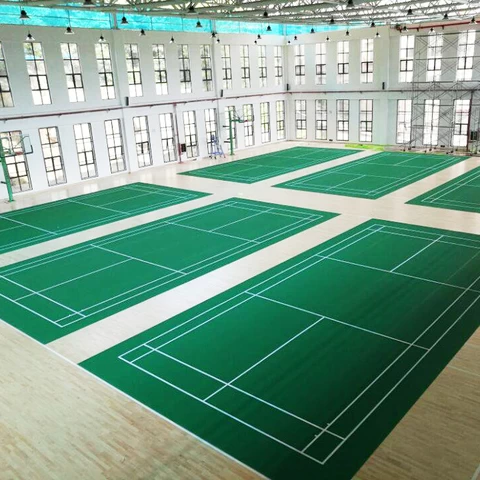 tennis badminton shock absorber synthetic court flooring