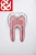 Tooth shape wall clock dental clinics decoration dentist gifts cartoon teeth numbers Quartz clock