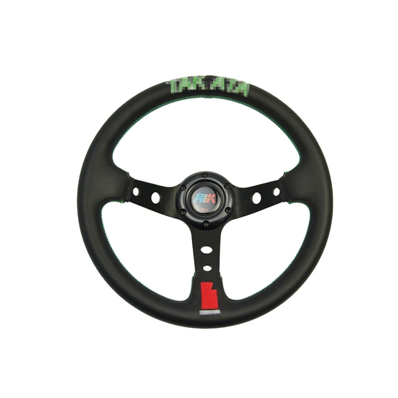 Universal 320mm leather / microfiber pu deep dish car steering wheel
