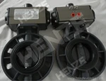 UPVC, CPVC, PPH, PVDF, FRPP Plastic Actuated Butterfly Valve