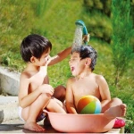USB rechargeable handhold baby shower, turn a bucket warm water into gentle shower anywhere