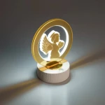 USB RECHARGEABLE LED LAMPS RESIN BASE WITH PLEXIGLASS CIRCLE