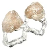 Varies sizes and colors raw gemstone crystal cluster napkin rings