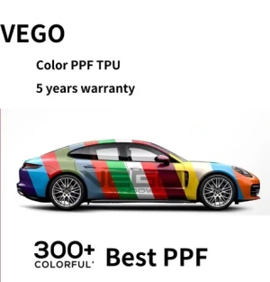 VEGO factory direct color tpu film Hot best anti-scratch self healing TPU 7.5mil color ppf paint protection film for cars