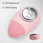 Vkk Personal Care Silicon Skin Face Cleanser Brush Mini Sonic Vibration Facial Cleansing Brush