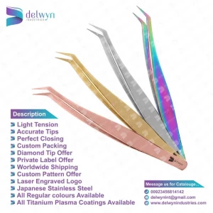 Volume Eyelash Tweezers /Plasma Coated Lash Extention Tweezers