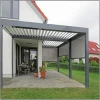 Wall Mounted Aluminum Louver Retractable Patio And Deck Pergola Cover System For Swimming Pool
