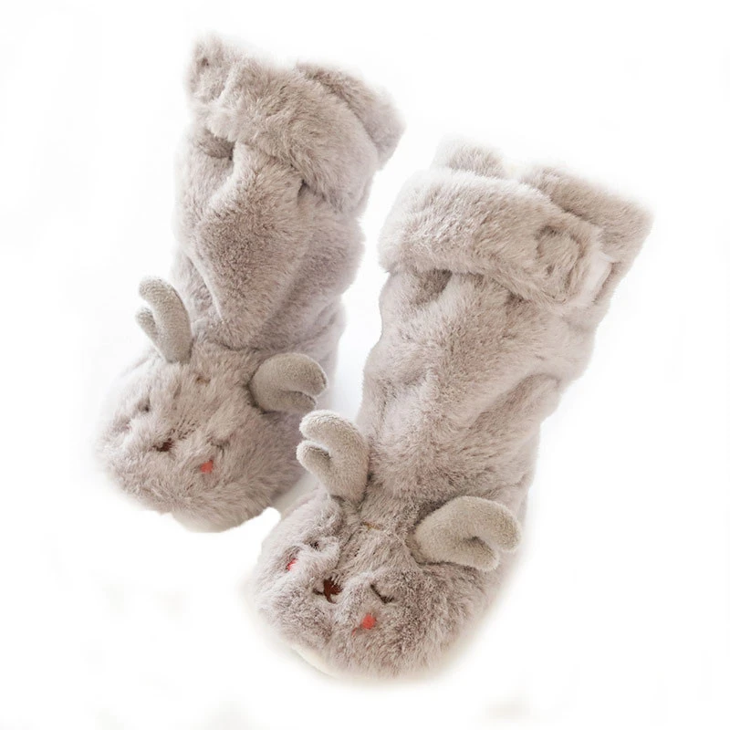 Warm Fuzzy Cotton Knee High Baby Socks Anti Slip socks Cute Rabbit Cartoon Socks