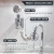 Import Washbasin Faucet External Shower Set Double Control Switch Bathroom Washbasin Sink Hose Sprayer Hair Washing Handheld Shower wit from China