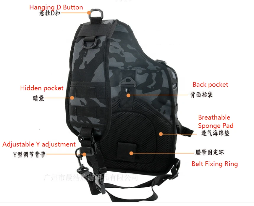 Water-Resistant Fishing Backpack Fishing Tackle Backpack Outdoor Shoulder Backpack Fishing Bag