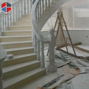 Western style arc beige marble stairs