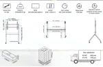 Wheel Legs Easy Moving Tv Trolley modern furniture movable lcd plasma mobile tv cart living room furniture heavy-duty  black
