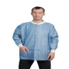 white Disposable medical PP Lab Coat / Visit Coat with Bottons Uniform for Hospital for Unisex Nonwoven lab coats