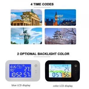 White Small Table Calendar Desktop Digital Clock With Date Alarm