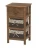 Import White wooden storage cabinet with drawer and rattan basket from China