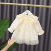 White/Yellow baby rompers pretty baby supplies comfortable baby girls&#x27; sweaters
