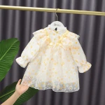 White/Yellow baby rompers pretty baby supplies comfortable baby girls' sweaters