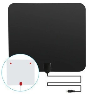 Wholesale 1080p TV Antenna USB Power Supply  4m Coaxial Cable White Black 50 Miles Amplified HDTV Antenna