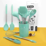 Wholesale 12 pcs Silicone Kitchenware Set Kitchen Utensils Heat-resistant Silicone Household Non-stick Tools