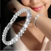 Wholesale 3 Colors Women Bracelets Fashion Roman Style Crystal Bracelets 925 Sterling Silver Bangles for Gifts Accessories