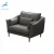 Wholesale American Country Comfortable Grey Color House Living Furniture Single Sofa