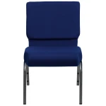 Wholesale Cheap Customized Navy Blue Fabric Upholstered Metal Used Back Pocket Theater Auditorium Church Pulpit Chairs Price
