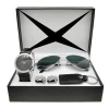 wholesale customized men watch gift set with sunglass set,  cufflinks and keychain