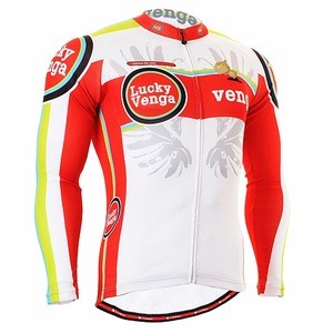 Wholesale Customized Polyester Quick-Dry Breathable direct sale sportswear long sleeve cycling jersey for men