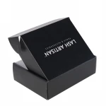 Wholesale Customized Recycled Matte Black Cardboard Paper Clothing Hair Packaging Corrugated Shipping Boxes With Logo