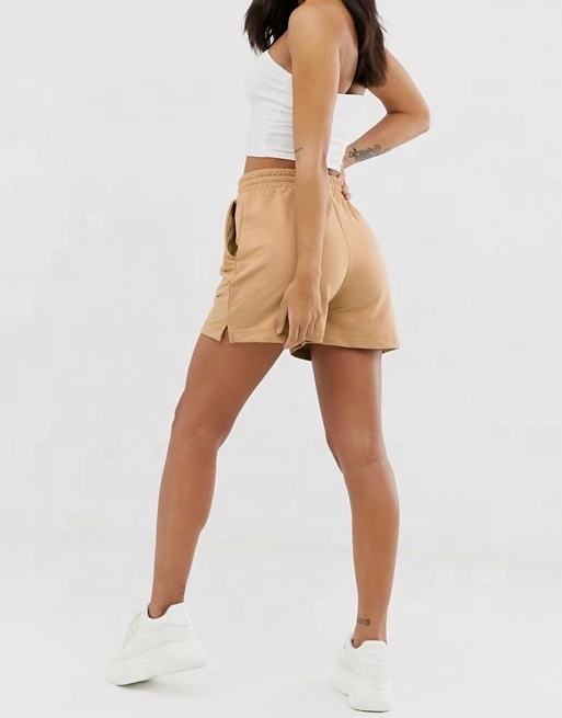 Wholesale drawstring women summer shorts customized plain sportswear sweat short