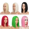 Wholesale Factory Heat Resistant synthetic High Quality New Ladies Short Straight Hair Bobo Head Fiber Mix Wigs