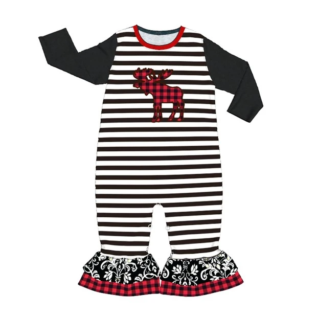 Wholesale girls romper cotton clothes for girls toddler ruffle  baby romper
