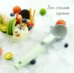 Wholesale Ice Cream Tools Rubber Handle Plastic Cylinder Ice Cream scoops