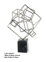 Wholesale Modern Accessories Pieces Silver Metal Creative Lady Sculpture Tabletop Home Decoration