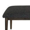 Wholesale Rectangle Upholstered Stool Ottoman Vintage Rustic Birch Solid Wood Bench
