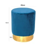 wholesale round footstool Makeup stools velvet ottoman pouf