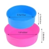 Wholesale Silicone Cake Mold Baking Bakeware Pan Round 8 Inch and 6 Inch, BPA-Free, Blue and Rose, Set of 2