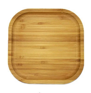 Wholesale Square Plate Bamboo Sushi Storage Plate Wood Food Serving Tray