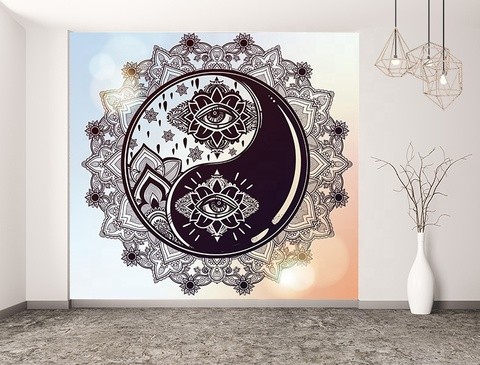 wholesale tapestries bohemian logo printed wall hanging tapestry for home decor moe cover mandala tapestry wall hanging